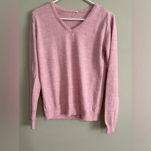 Gently Used Pink V-Neck Sweater - Size M
